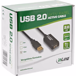 InLine USB 2.0 Active Signal Repeater Cable Type A male / A female, 5m