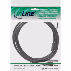 InLine Micro-USB 2.0 extension cable, Micro-B M/F, black/gold, 5m