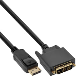 InLine DisplayPort to DVI converter cable, black, 0.5m