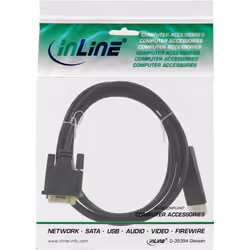 InLine DisplayPort to DVI converter cable, black, 0.5m