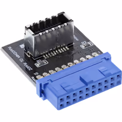 InLine USB 3.0 to USB 3.1 Front Panel Key-A Adapter internal, USB Type-A, USB 3.2 Gen 1 (3.1 Gen 1), Multicolour, 5 Gbit/s, P ...