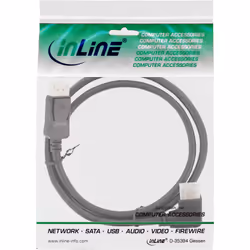 InLine DisplayPort 1.4 cable, 8K4K, right angled, black/gold, 1m