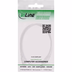 InLine DC extension cable, DC male/female 5.5x2.5mm, AWG 18, white 2m
