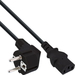 InLine B-16655 power cable Black 5 m Power plug type F C13 coupler