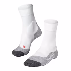 FALKE Men's RU3 Comfort Running Socks  Breathable Quick Dry  Mid Calf  Thick Cushion  Anatomic Fit  Athletic Sock  White Whit ...