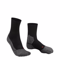 FALKE Men's RU3 Comfort Running Socks  Mid Calf  Thick Cushion  Anatomic Fit  Breathable Quick Dry  Organic Lyocell  Black Black-Mix 3010  9-10  1 Pai