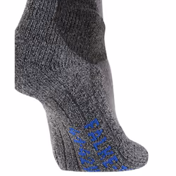 FALKE Women's TK1 Adventure Cool Hiking Socks  Crew  Thick Padding  Cooling  Athletic  Breathable Quick Dry  Lyocell  Grey Asphalt Melange 3180  6.5-7