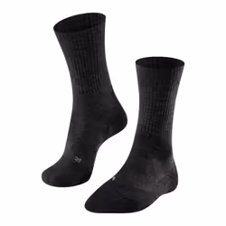 FALKE Men's TK2 Explore Wool Hiking Socks Mid Calf Medium Padding Athletic Sock Breathable Quick Dry Merino Wool Grey S ...