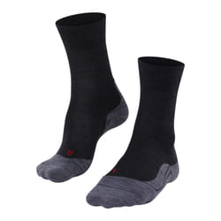 FALKE Men's TK5 Wander Hiking Socks, Crew Length, Light Padding, Athletic Sock, Breathable Quick Dry, Merino Wool, Grey (Asphalt Melange 3180), 9-10,