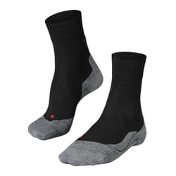 FALKE Men's RU4 Endurance Wool Running Socks  Mid Calf  Medium Cushion  Athletic  Breathable Quick Dry  Merino Wool  Black Black-Mix 3010  10.5-11.5
