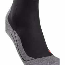 FALKE Men's RU4 Endurance Wool Running Socks  Mid Calf  Medium Cushion  Athletic  Breathable Quick Dry  Merino Wool  Black Black-Mix 3010  10.5-11.5