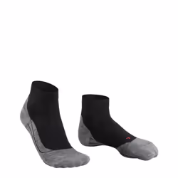 FALKE Women's RU4 Endurance Short Running Socks  Quarter  Medium Cushion  Breathable Quick Dry  Organic Cotton  Black Black-Mix 3010  6.5-7.5  1 Pair