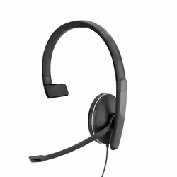 Wired. single-sided headset with 3.5 mm jack and detachable USB-C cable with in-line call control. for use with both PC and m ...