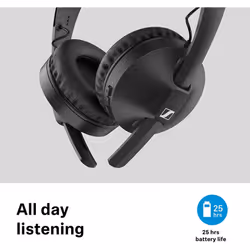 Sennheiser HD 250BT Bluetooth 5.0 Wireless Headphone with AAC, aptXâ¢, aptXâ¢ Low Latency, transducer technology and build-in microphone- 25 hour