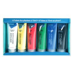 Stylex 28653 acrylic paint 75 ml Black, Blue, Green, Red, White, Yellow Tube