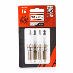 Spark plug; CHAMPION; Aerovantage Spoiler; CET16P M12x1.25 14 mm Bi-Hex Ti Poly-V; for MINI, PEUGEOT, CITROËN; CET16P