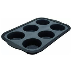 Zenker 6 Muffin Tray 28cm Glass Fibre Silicone Baking Mould Pan Strong Nylon Edge Non-Stick Reusable