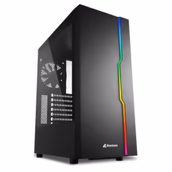 Sharkoon RGB Slider, Midi Tower, PC, Black, ATX, micro ATX, Mini-ITX, Gaming, 15.7 cm