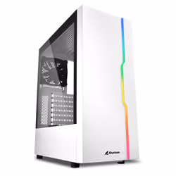 Sharkoon RGB Slider, Midi Tower, PC, White, ATX, micro ATX, Mini-ITX, Gaming, Multi