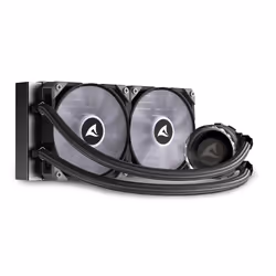 Sharkoon S80 RGB Computer case, Processor All-in-one liquid cooler 12 cm Black 1 pc(s) - Additional view 5
