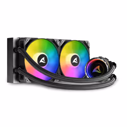 Sharkoon S80 RGB Computer case, Processor All-in-one liquid cooler 12 cm Black 1 pc(s) - Additional view 6