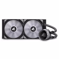Sharkoon S80 RGB Computer case, Processor All-in-one liquid cooler 12 cm Black 1 pc(s) - Additional view 8