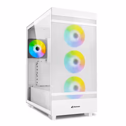 Sharkoon REBEL C50 RGB ATX, Full Tower, PC, White, ATX, micro ATX, Mini-ITX, Metal, Tempered glass, Multi