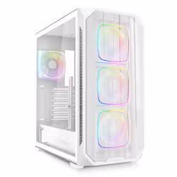 Sharkoon AK5M RGB, Midi Tower, PC, White, ATX, micro ATX, Mini-ITX, Multi, Case fans