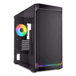 Sharkoon MK4W RGB Strip, Micro Tower, PC, Black, micro ATX, Mini-ITX, Multi, Case fans, Front