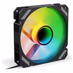 Sharkoon SHARK Mirror RGB PWM REVERSE, Fan, 12 cm, 500 RPM, 1500 RPM, 99.52 m³/h, Black