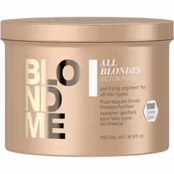 Schwarzkopf BLONDME All Blondes Detox, 500 ml, Unisex, Colored hair, Blonde, Nourishing, Refreshing, Strengthening, Pot