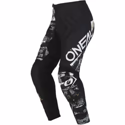 Oneal Element Attack Motocross Pants, black-white, Size 28