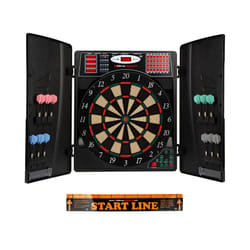 Ultrasport Electric Dartboard, With And Without Doors, Dart Machine For up to 16 Players, Including Throw Line, 12 Darts And 100 Soft Tips