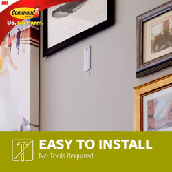 Command Sawtooth Picture Hanger Kit with Command Adhesive Strips - 1 Pack - Hanger Holds up to 1.8Kg (4lb) - 75 mm x 25 mm
