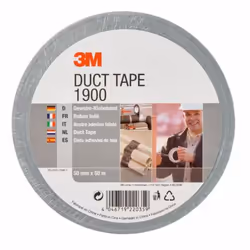 3M 1900S50, Silver, Bundling, Repairing, Sealing, Synthetic rubber, 50 m, 50 mm, 0.147 mm
