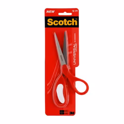 Scotch 1407, Adult, Straight cut, Single, Red, Stainless steel, Stainless steel, Universal