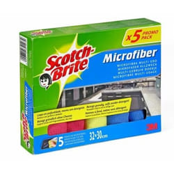 Scotch-Brite 7000091529 Microfibre Blue, Red, Yellow 5 pc(s)
