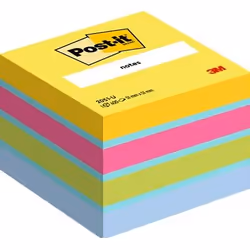 Post-It 2051-U, Square, Blue, Green, Pink, Yellow, Paper, 51 mm, 51 mm, 400 sheets