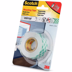 Scotch-Fix Mirror Mounting Tape 4496W-1915-P, 19mm x 1,5m, 1 roll/Pack (Packaging May Vary), White - Additional view 3