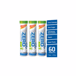 Zero Calories I Recovery and Hydration Electrolyte Drink I Zero Effervescent Tablets I Lime | 3 Tubes, 60 Tablets |