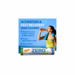 Zero Calories I Recovery and Hydration Electrolyte Drink I Zero Effervescent Tablets I Lime | 3 Tubes, 60 Tablets |