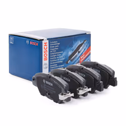 Brake pad set; BOSCH; Low-Metallic with anti-squeak plate, with mounting manual; for MAZDA; KAY02648Z, KAY02648ZA, KBY62648Z
