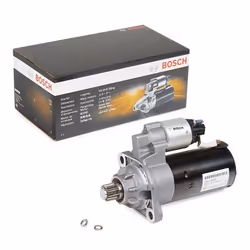 Starter motor; BOSCH; 12 2,2 10 30,50 links 76,2; for VOLKSWAGEN, VW; 0009710176, 02M911023Q, 02M911023QX