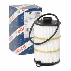 Oil filter; BOSCH; with gaskets/seals Filter Insert; for AUDI, BENTLEY; 079115561J, 079198405D