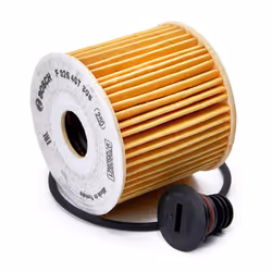 Oil filter; BOSCH; with an oil drain plug, with gaskets/seals Filter Insert; for HYUNDAI, KIA; 263112U000, 263202U000, 263112 ...