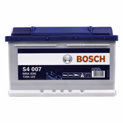 Bosch S4, 72 Ah, 12 V, 680 A, Car, B13, Blue, White