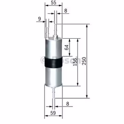 BOSCH F 026 403 754 Fuel Filter In-Line Filter 8 8, 9 BMW: 1 Hatchback, 2 Gran Tourer, X3, MINI: Countryman, Hatchback, Clubman - Additional view 4