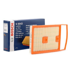BOSCH F 026 400 543 Air filter 47 205,9 349,9 Filter Insert VOLKSWAGEN: Polo V Hatchback, SEAT: Ibiza 4, Ibiza 4 ST, Ibiza 4 Sportcoupe