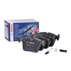 BOSCH 0 986 494 752 Brake pad set Low-Metallic incl. wear warning contact AUDI: A3 Sportback, A3 Saloon, TT Coupe, MERCEDES-BENZ: C-Class T-modell