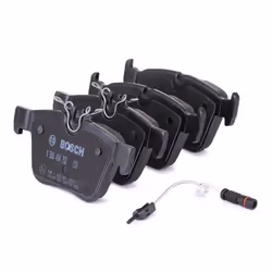 BOSCH 0 986 494 752 Brake pad set Low-Metallic incl. wear warning contact AUDI: A3 Sportback, A3 Saloon, TT Coupe, MERCEDES-BENZ: C-Class T-modell